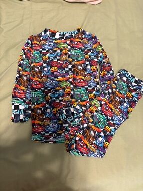Bamboo Lightning McQueen Cars Pajama Set - Multicolor